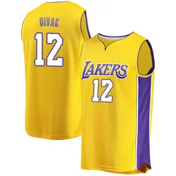 Vlade Divac Los Angeles Lakers Men's Fast Break Jersey - Icon Edition - Gold