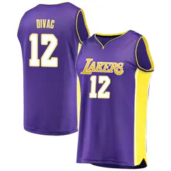 Vlade Divac Los Angeles Lakers Men's Fast Break Jersey - Statement Edition - Purple