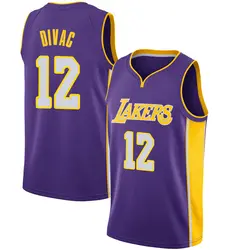 Vlade Divac Los Angeles Lakers Men's Swingman Jersey - Statement Edition - Purple